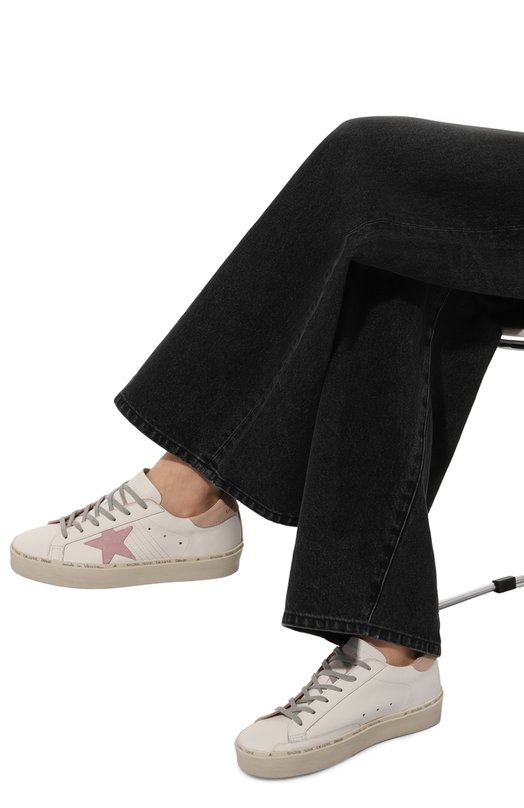 Кожаные кеды Hi Star Golden Goose Deluxe Brand GWF00118.F004723 Белый  GWF00118.F004723 Фото 3