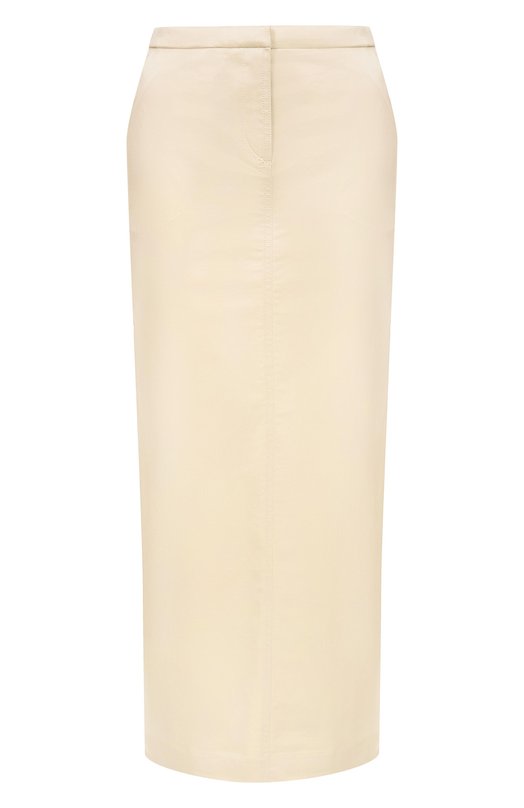Юбка из хлопка и вискозы TOTEME 252-WRB0259-FB0391 Кремовый 252-WRB0259-FB0391