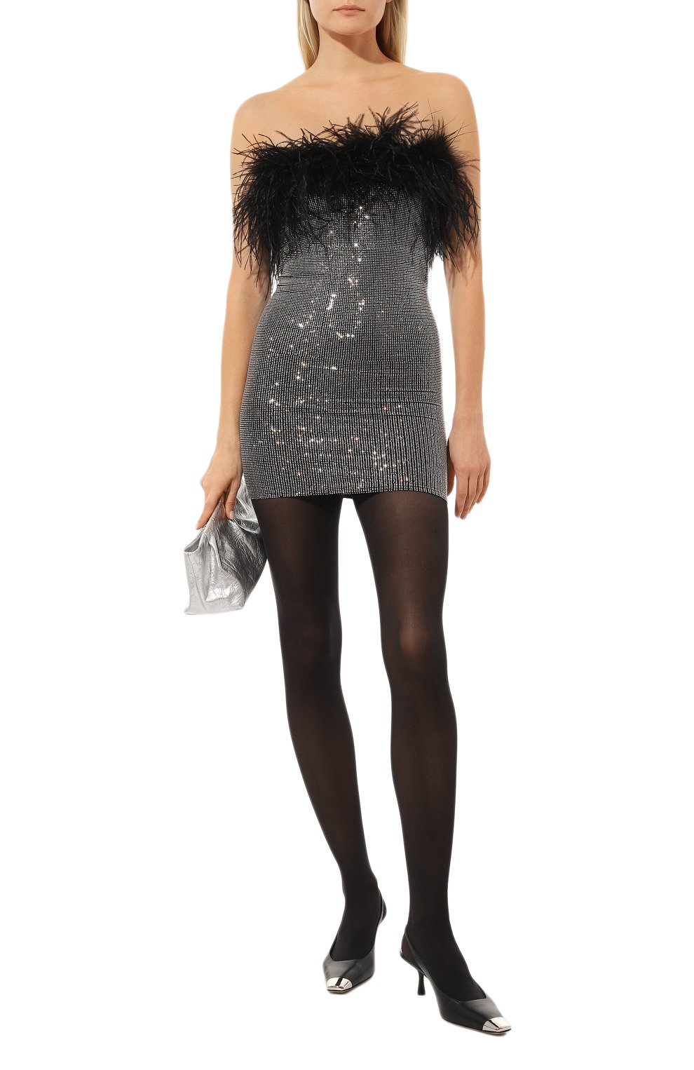 Платье с отделкой стразами и перьями LOULOU, арт. 0007, фото 2