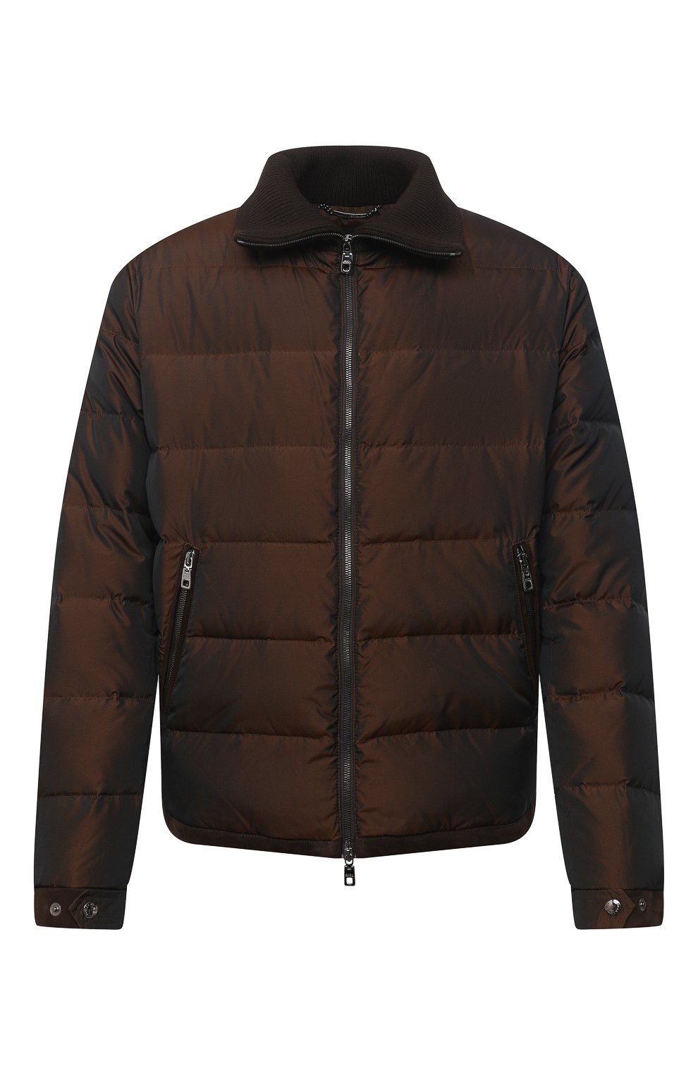 Пуховая куртка DOLCE & GABBANA коричневого цвета по цене 231000 руб., арт. G9TU2T/HUMJD, фото 1 Пуховая куртка DOLCE & GABBANA, арт. G9TU2T/HUMJD, фото 1