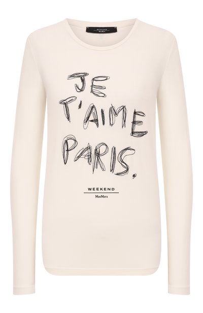 Женская хлопковый лонгслив WEEKEND MAX MARA, арт. REN0IR