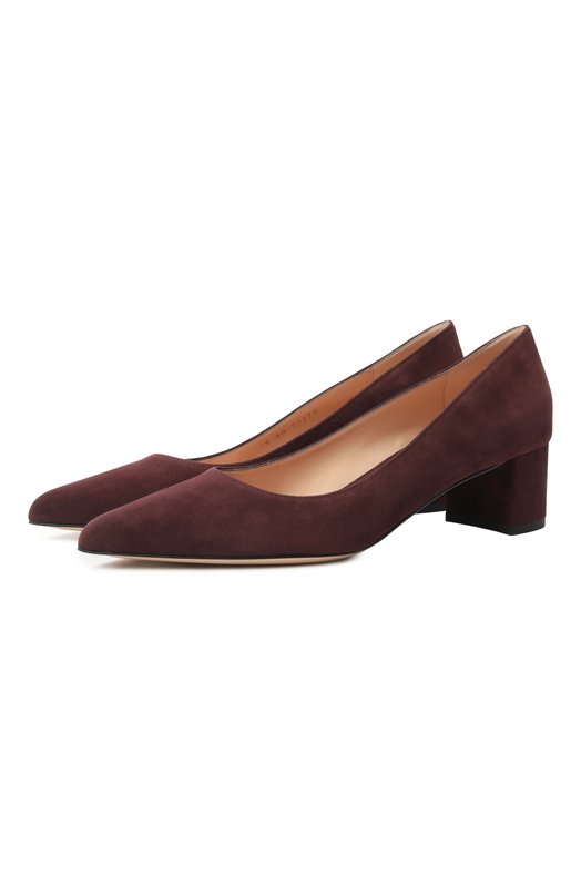 Замшевые туфли Piper 45 Gianvito Rossi G22171.45RIC.CAMB0UR Бордовый G22171.45RIC.CAMB0UR
