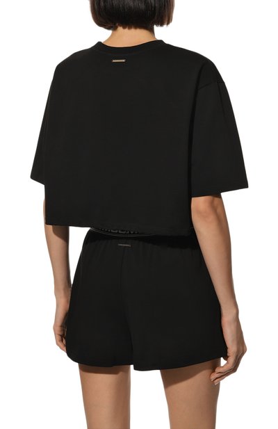 Хлопковая футболка STELLA MCCARTNEY черного цвета по цене 29950 руб., арт. S7M411740, фото 4 Хлопковая футболка STELLA MCCARTNEY, арт. S7M411740, фото 4