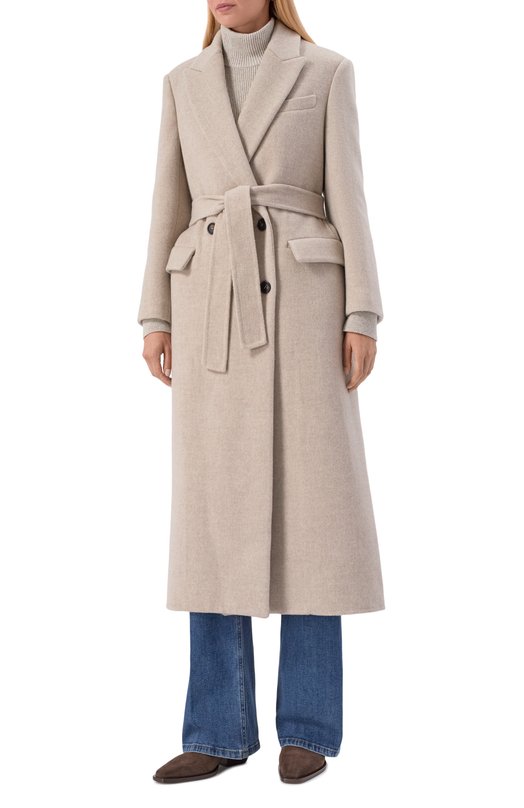 Пальто из шерсти и кашемира Brunello Cucinelli MD5329893 Кремовый  MD5329893 Фото 3
