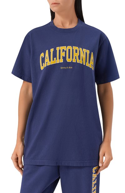 Хлопковая футболка SPORTY AND RICH, арт. T0043508501BL32, фото 3