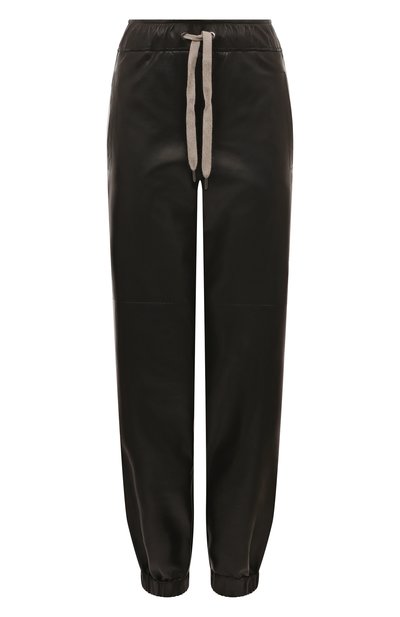 Женские кожаные джоггеры BRUNELLO CUCINELLI, арт. MPNPIP8498