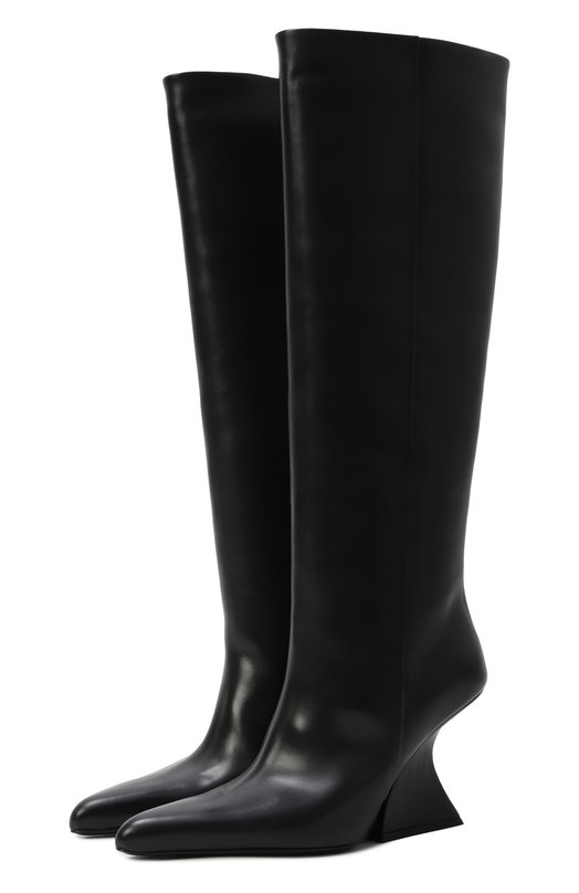 Кожаные сапоги Mugler MUWFW26FS226_TL001 Чёрный MUWFW26FS226_TL001