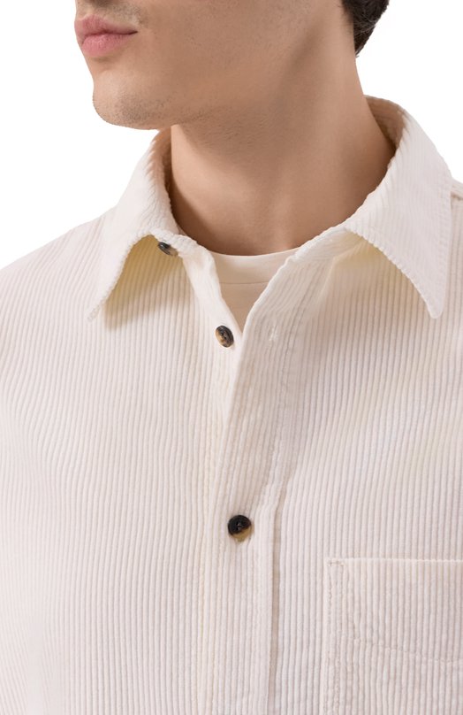 Вельветовая рубашка Jacob Cohen JUM_C0026 001 T689A TR Кремовый  JUM_C0026 001 T689A TR Фото 5