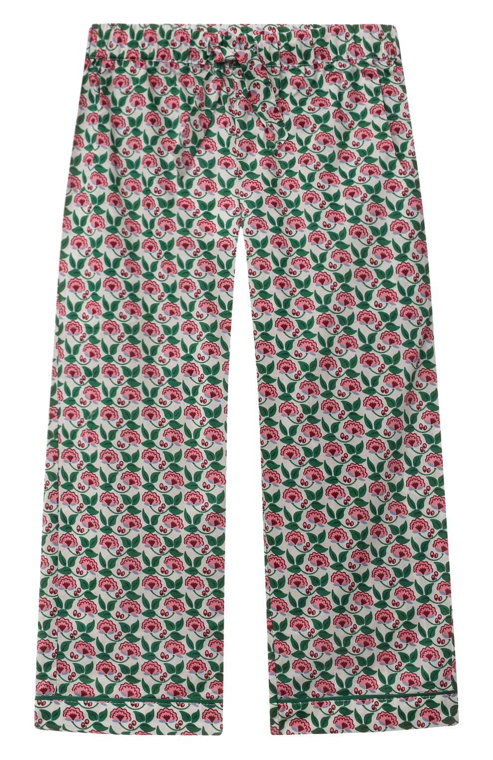 Хлопковая пижама LITTLE YOLKE зеленого цвета по цене 10550 руб., арт. AW21-12C-SP-GR, фото 4 Хлопковая пижама LITTLE YOLKE, арт. AW21-12C-SP-GR, фото 4