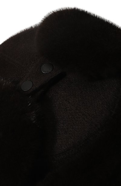 Шерстяная шапка-ушанка с мехом норки VICTORIA KUSENKOVA, арт. 339100204115, фото 4