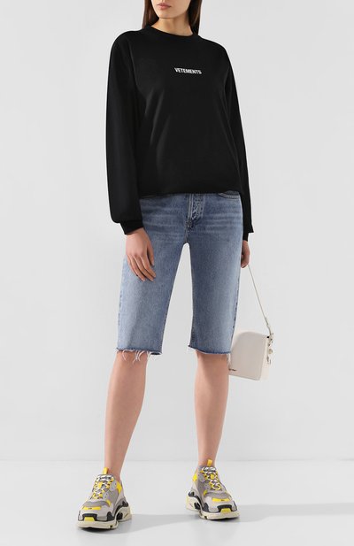 Хлопковый свитшот VETEMENTS черного цвета по цене 21150 руб., арт. UAH20TR612/W, фото 2 Хлопковый свитшот VETEMENTS, арт. UAH20TR612/W, фото 2