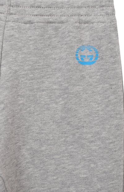 Хлопковые джоггеры GUCCI светло-серого цвета по цене 16400 руб., арт. 586231/XJC7B, фото 3 Хлопковые джоггеры GUCCI, арт. 586231/XJC7B, фото 3