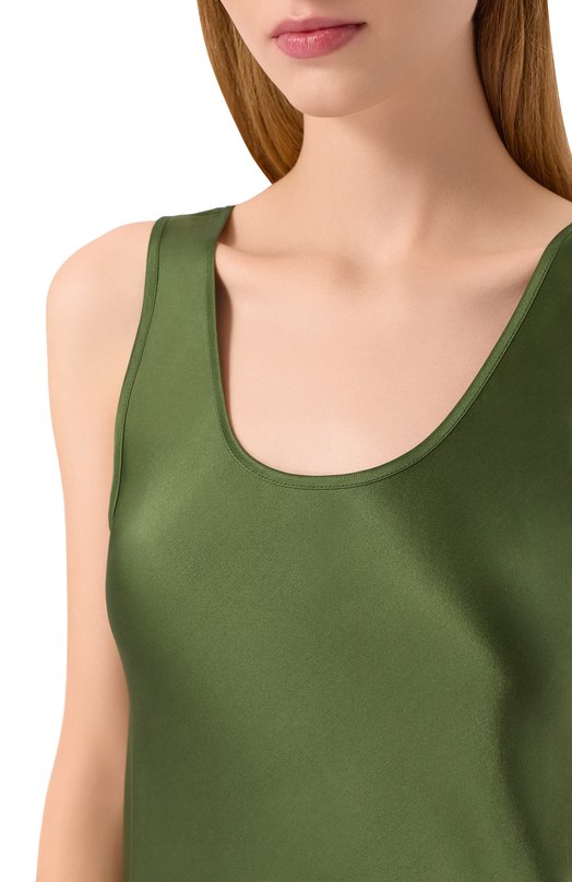 Шелковый топ Eva B.Bitzer 27318232 Хаки  27318232 Фото 5