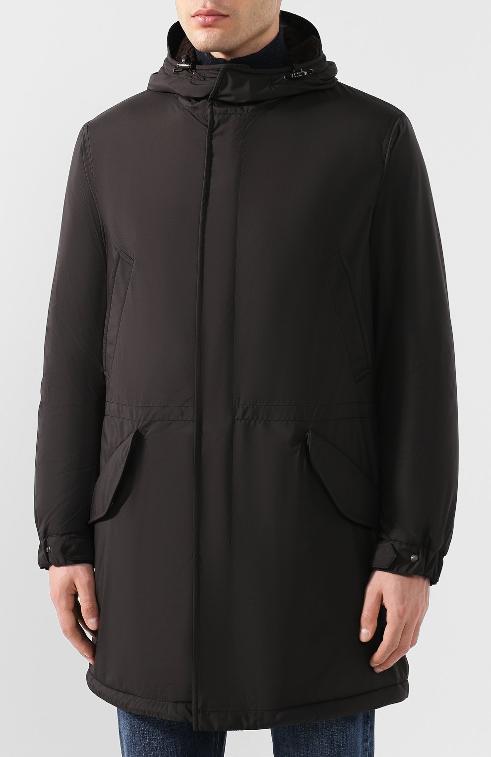 Кашемировая парка на молнии с капюшоном LORO PIANA, арт. FAG4266, фото 3