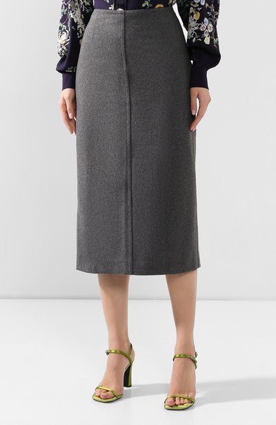 Шерстяная юбка DRIES VAN NOTEN серого цвета по цене 25250 руб., арт. 192-10858-8121, фото 3 Шерстяная юбка DRIES VAN NOTEN, арт. 192-10858-8121, фото 3