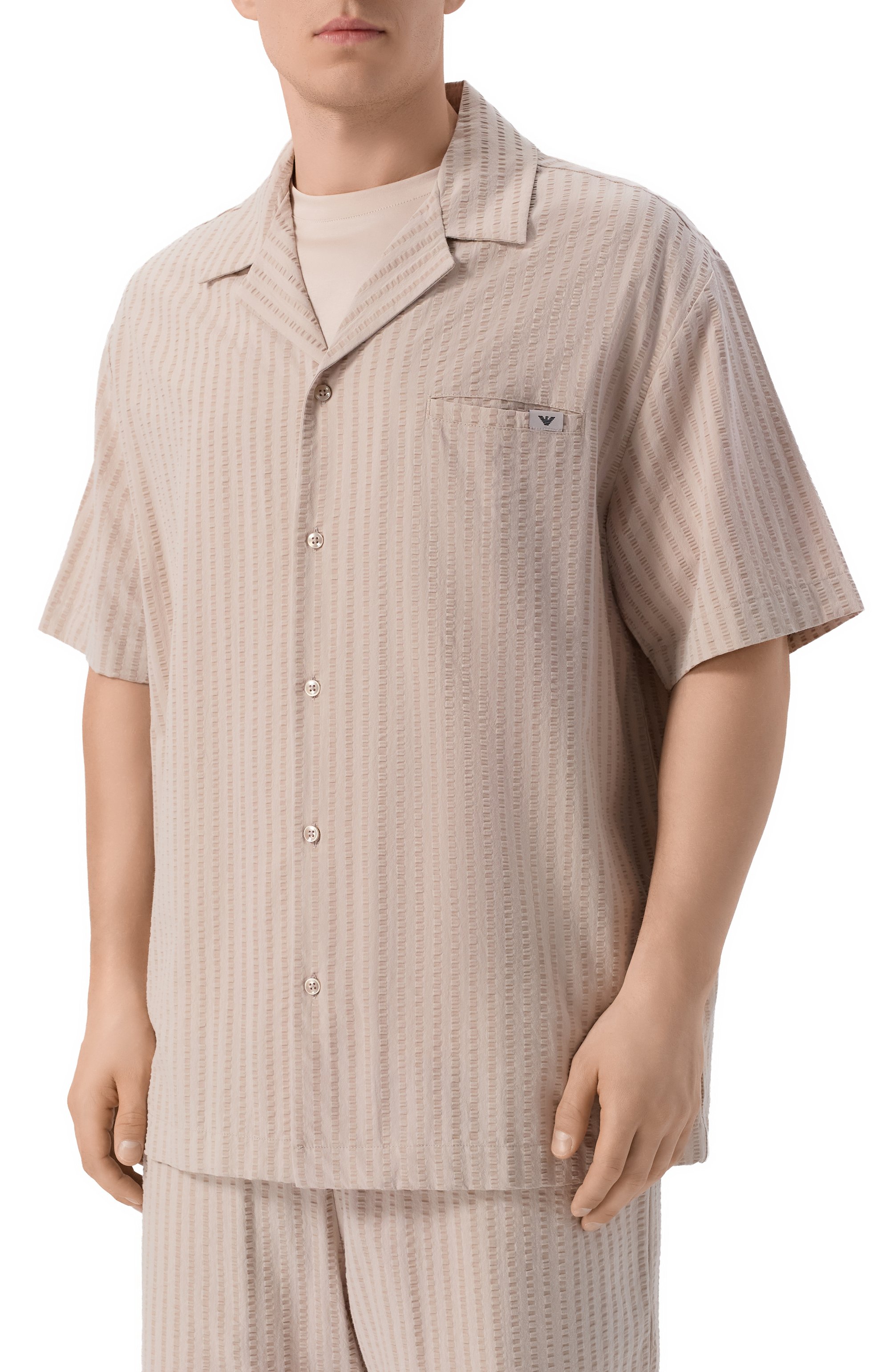 Рубашка из лиоцелла и хлопка EMPORIO ARMANI, арт. EM000593/AF20430, фото 3