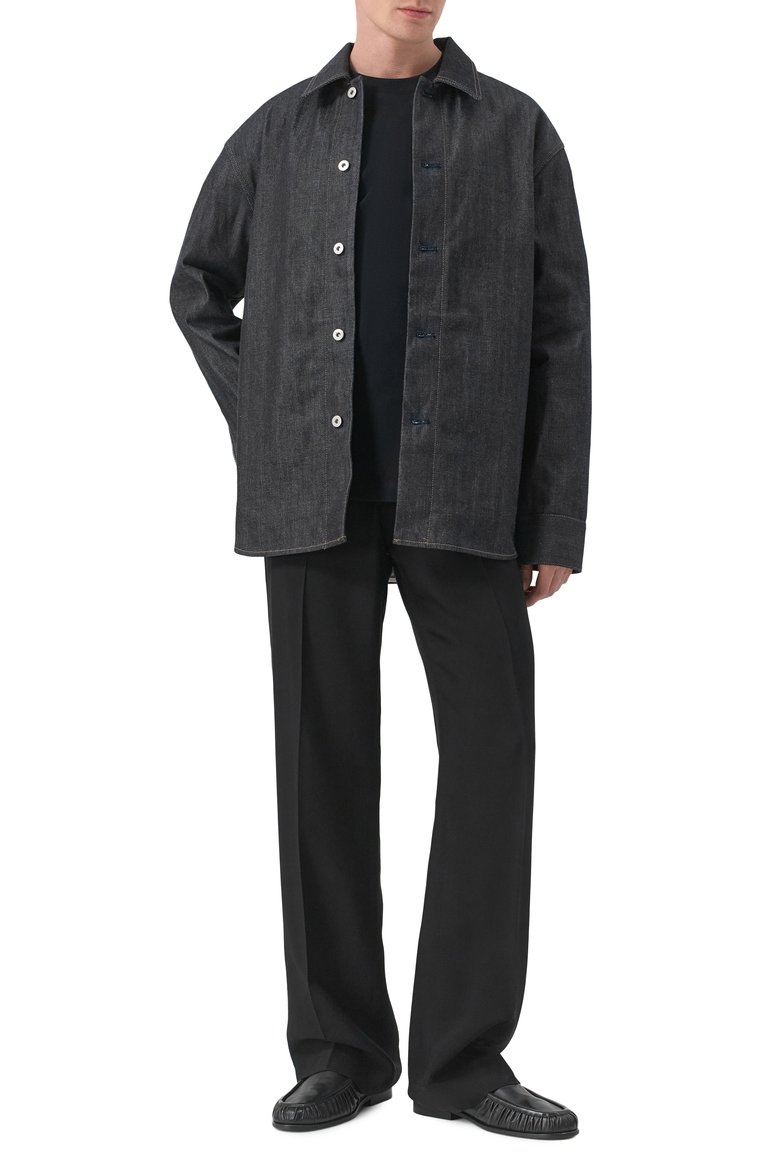 Мужская хлопковый лонгслив JIL SANDER черного цвета, арт. J22GC0200/J20244 | Фото 2 (Длина (для топов): Стандартные; Рукава: Длинные; Стили: Кэжуэл; Принт: Без принта; Материал внешний: Хлопок; Кросс-КТ: Джерси; Мужское Кросс-КТ: Футболка-одежда)