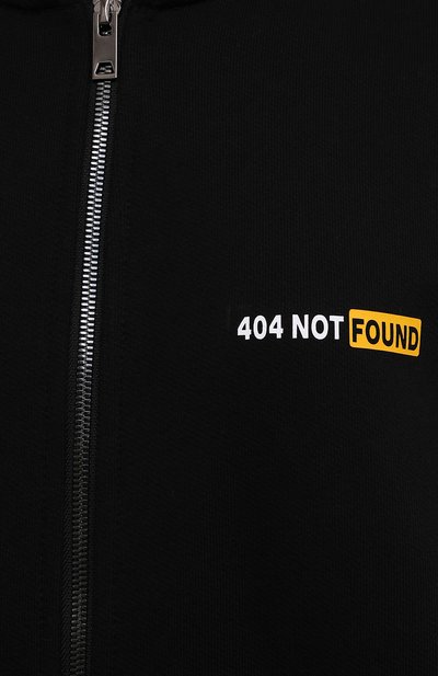 Хлопковая толстовка 404 NOT FOUND | черного цвета по цене 33700 руб., арт. 800602, фото 5 Хлопковая толстовка 404 NOT FOUND |, арт. 800602, фото 5