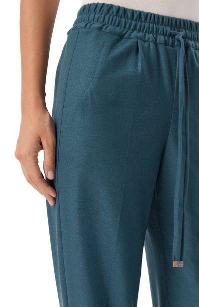 Кашемировые брюки KITON бирюзового цвета по цене 427000 руб., арт. D48122K0173I, фото 5 Кашемировые брюки KITON, арт. D48122K0173I, фото 5