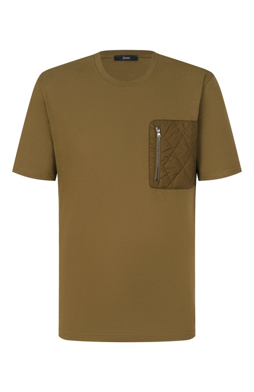 Хлопковая футболка Herno JG000245U/52000 Хаки JG000245U/52000