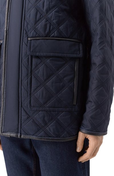 Шелковая куртка с кожаной отделкой ZILLI, арт. ASTA01M0628VCQ000_001, фото 5