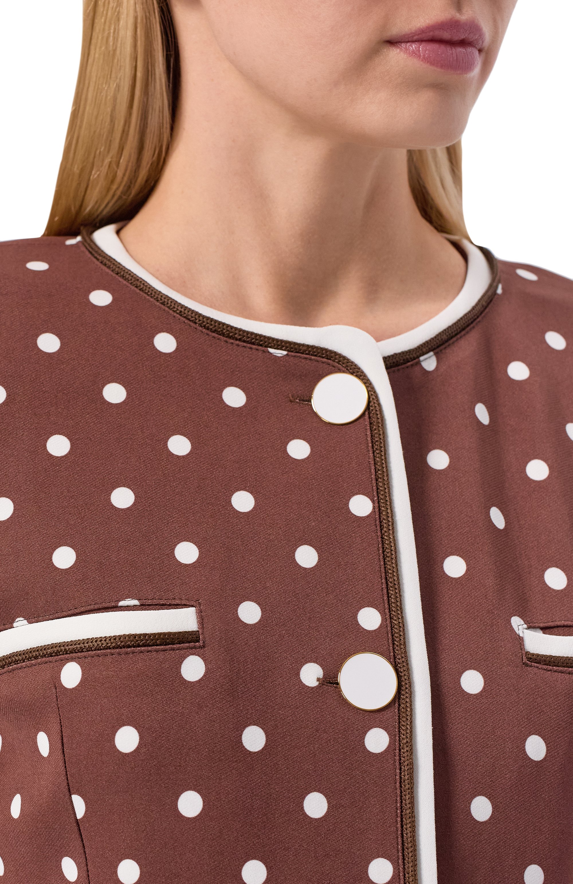 Жакет из вискозы ROWEN ROSE коричневого цвета по цене 138500 руб., арт. JCK_RR402_L, фото 5 Жакет из вискозы ROWEN ROSE, арт. JCK_RR402_L, фото 5