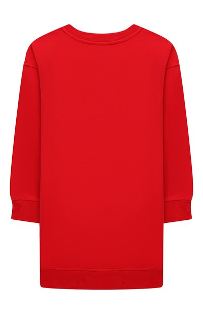Хлопковое платье MOSCHINO красного цвета по цене 15200 руб., арт. H1V064/LDA16/4A-8A, фото 2 Хлопковое платье MOSCHINO, арт. H1V064/LDA16/4A-8A, фото 2