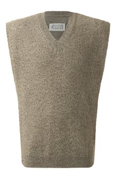 Мужского жилет из шерсти и хлопка MAISON MARGIELA светло-зеленого цвета, арт. S50TH0065/M13108 | Фото 1 (Материал внешний: Шерсть, Хлопок; Мужское Кросс-КТ: Жилет-одежда; Стили: Кэ�жуэл; Нос: Не проставлено; Региональные ограничения белый список (Axapta Mercury): Не проставлено; Кросс-КТ: Трикотаж)