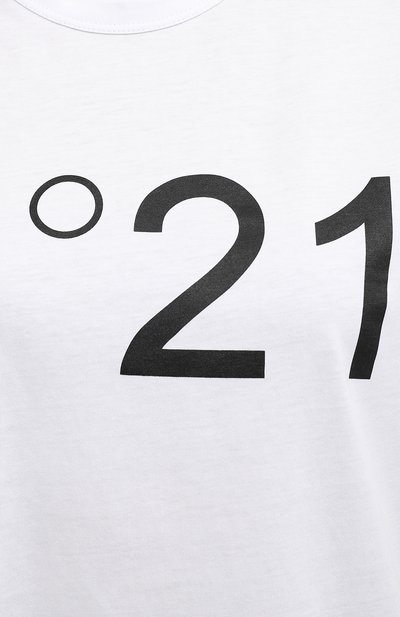 Хлопковая футболка N21 белого цвета по цене 19950 руб., арт. 20I N2P0/F051/6314, фото 5 Хлопковая футболка N21, арт. 20I N2P0/F051/6314, фото 5