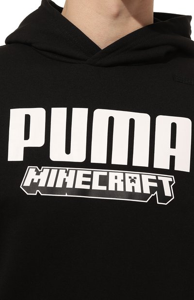 Хлопковое худи puma x minecraft PUMA, арт. 53437601, фото 5