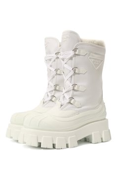 Комбинированные ботинки PRADA, арт. 1U501M-3LEO-F0009-ZF55, фото 1