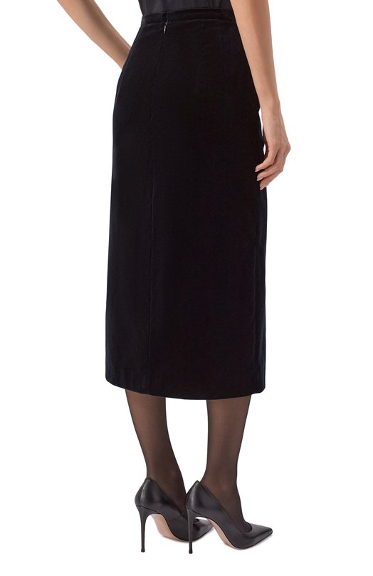 Бархатная юбка Vika Gazinskaya SS26-18237 Чёрный  SS26-18237 Фото 4