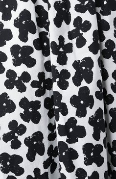 Женская хлопковая юбка MSGM черно-белого цвета, арт. 3841MDD28X/257153 | Фото 6 (Драгоценные камни: Проставлено; Длина Ж (юбки, платья, шорты): Миди; Материал сплава: Проставлено; Кросс-КТ: костюм; Стили: Романтичный; Материал внешний: Хлопок)