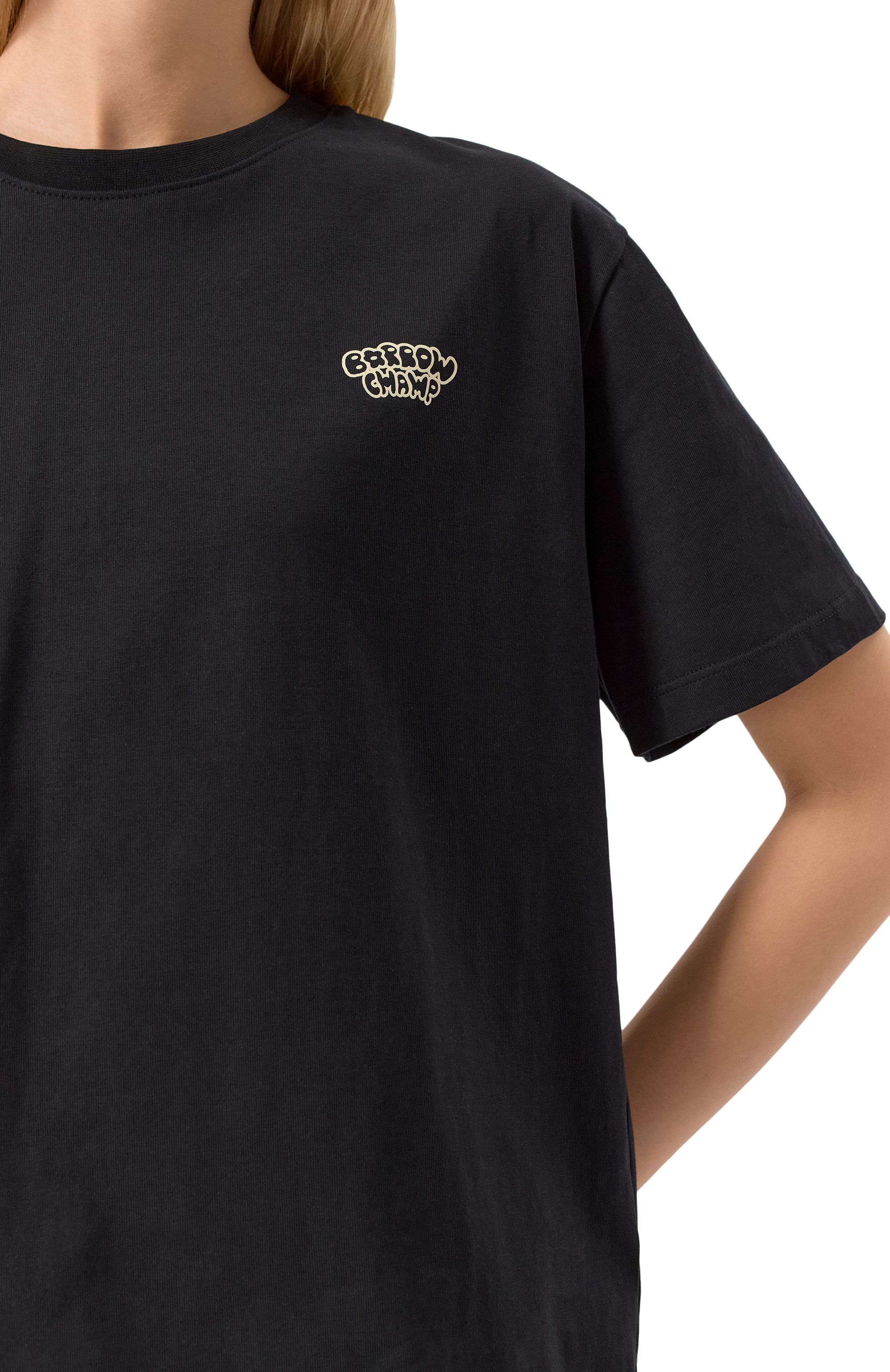 Хлопковая футболка BARROW черного цвета по цене 11850 руб., арт. S5BWW0TH159, фото 5 Хлопковая футболка BARROW, арт. S5BWW0TH159, фото 5