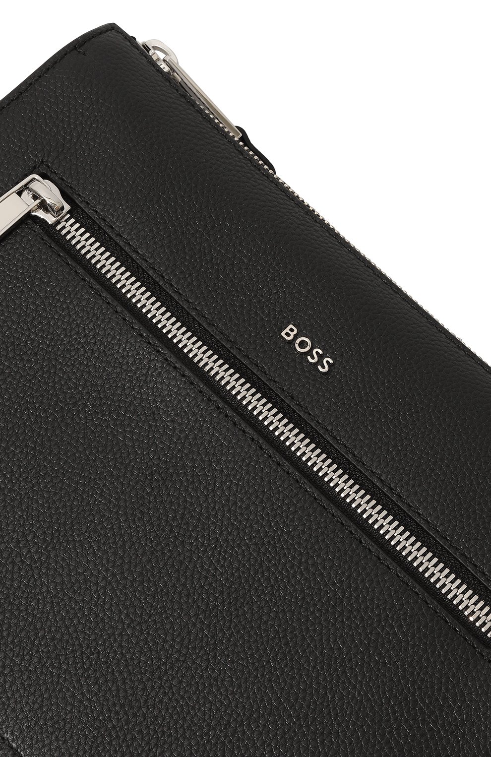 Кожаная сумка BOSS черного цвета по цене 29400 руб., арт. 50503698, фото 3 Кожаная сумка BOSS, арт. 50503698, фото 3