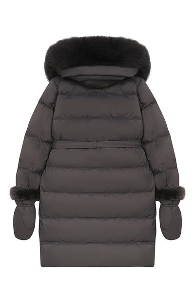 Пуховое пальто с отделкой из лисы YVES SALOMON ENFANT, арт. 25WEM920XXD0XW/12A-14A, фото 2