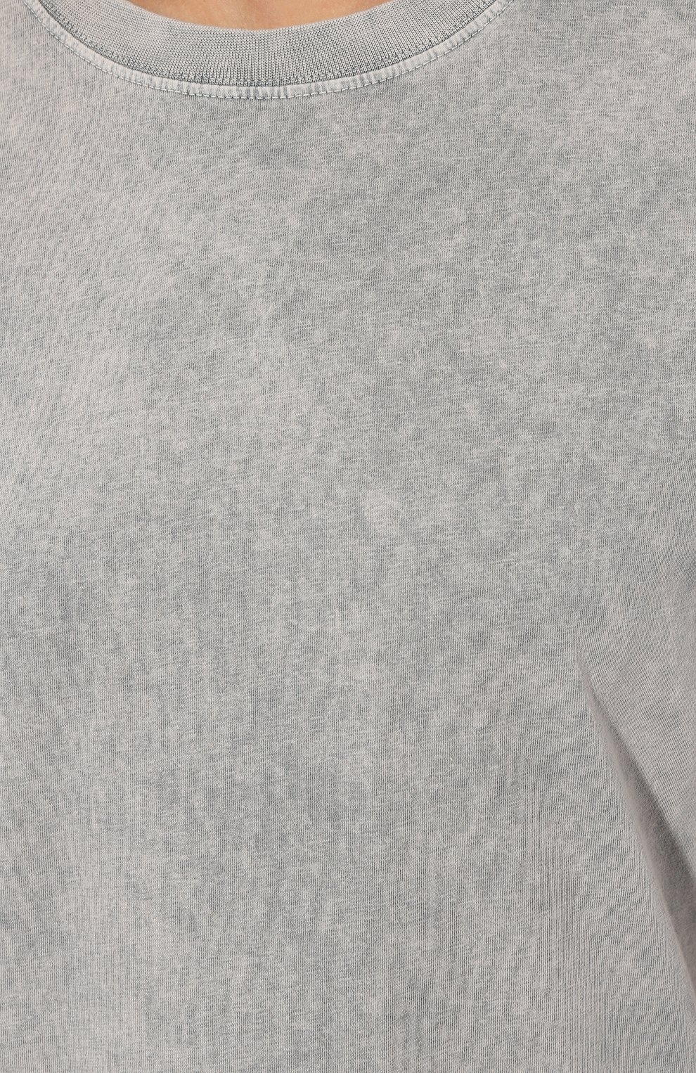 Хлопковая футболка LESYANEBO светло-серого цвета по цене 9500 руб., арт. ICONIC/TS003, фото 5 Хлопковая футболка LESYANEBO, арт. ICONIC/TS003, фото 5