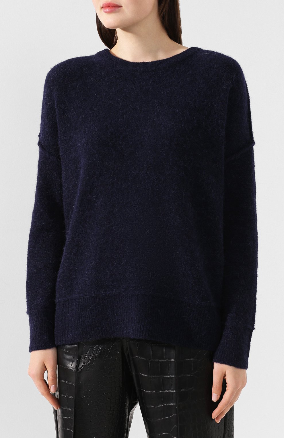 Свитер BY MALENE BIRGER темно-синего цвета по цене 27250 руб., арт. Q67273001Z/BIAGI0, фото 3 Свитер BY MALENE BIRGER, арт. Q67273001Z/BIAGI0, фото 3