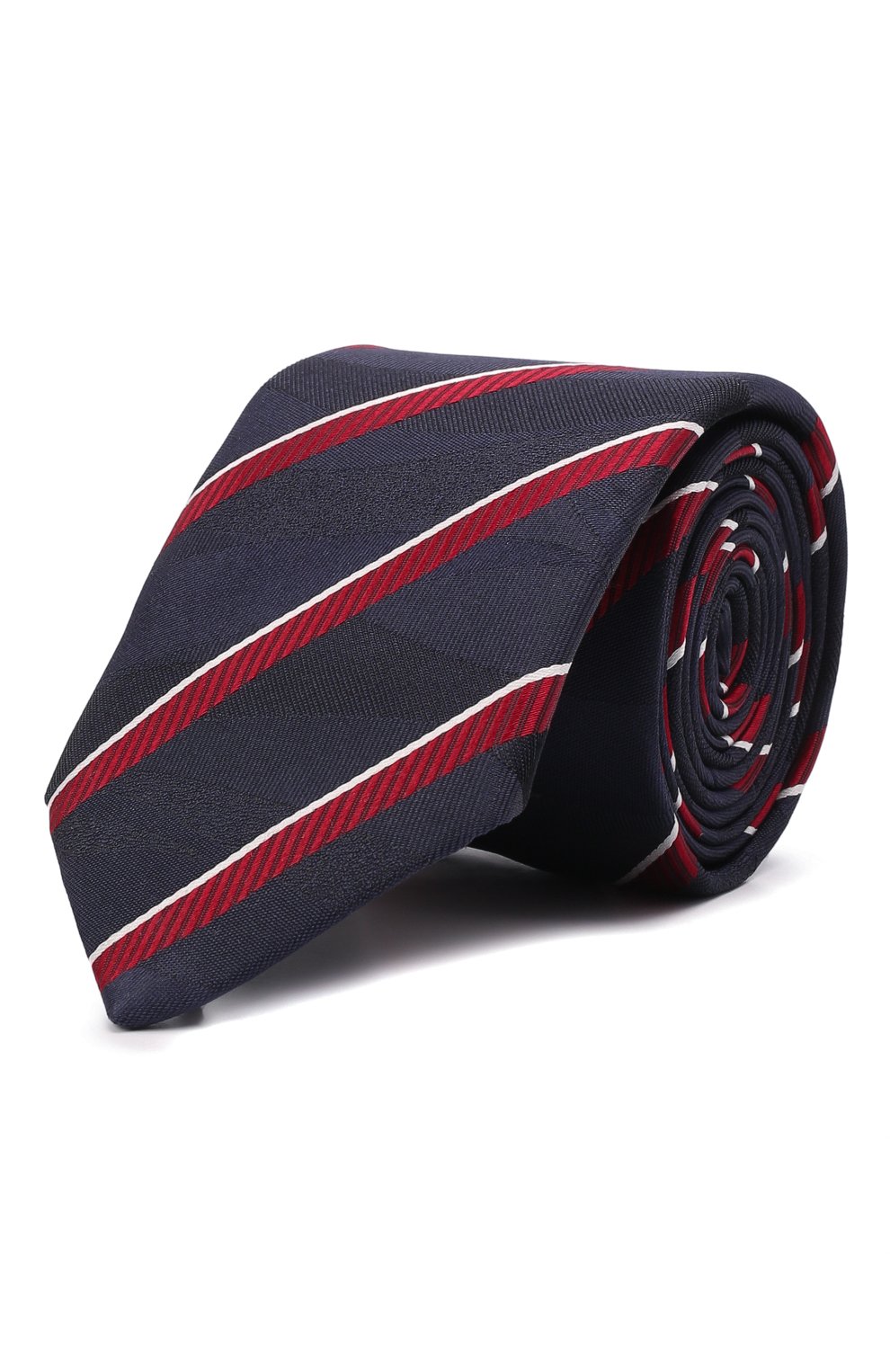 Шелковый галстук GIORGIO ARMANI темно-синего цвета по цене 21050 руб., арт. 360054/2R910, фото 1 Шелковый галстук GIORGIO ARMANI, арт. 360054/2R910, фото 1