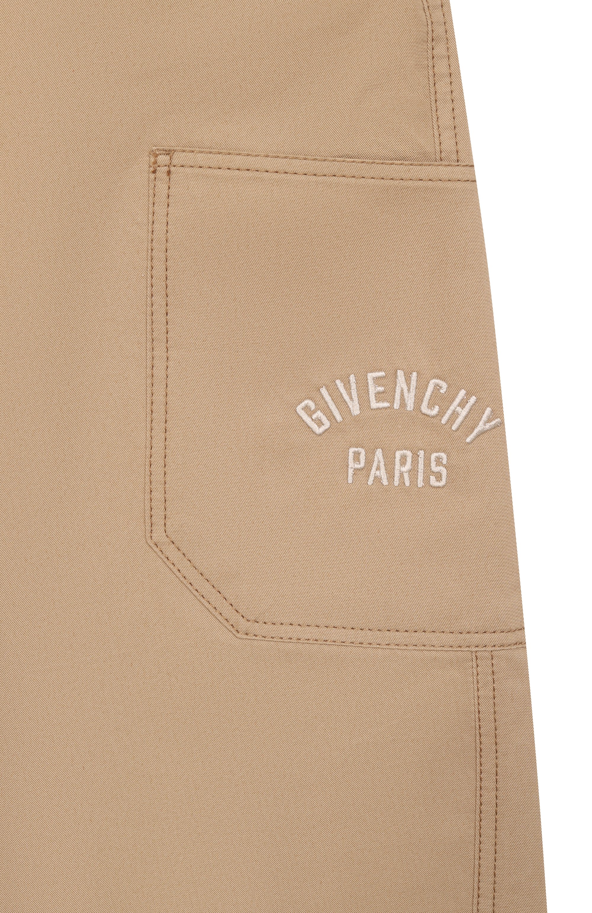 Хлопковые брюки-карго GIVENCHY кремового цвета по цене 53000 руб., арт. H31093, фото 3 Хлопковые брюки-карго GIVENCHY, арт. H31093, фото 3