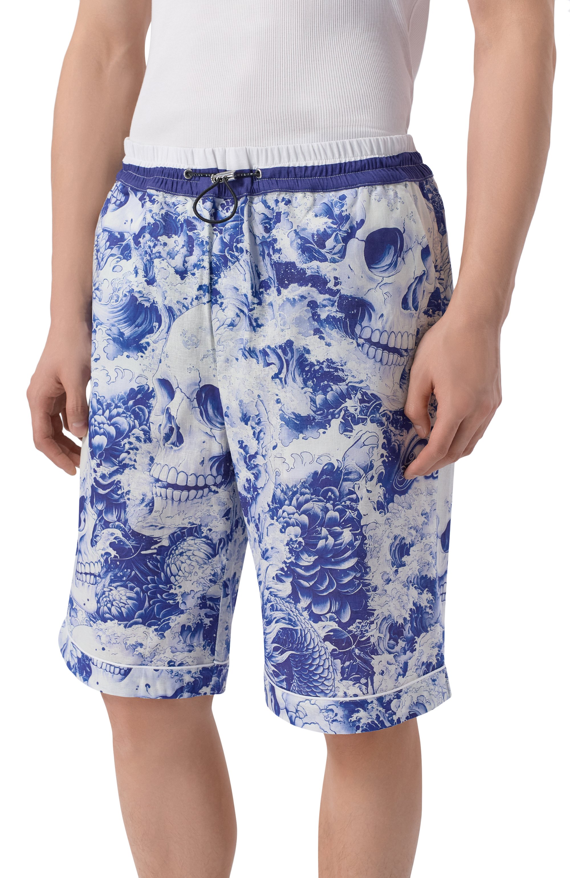 Шорты изо льна и хлопка PHILIPP PLEIN, арт. SAFC MRT1641 PTE003N, фото 3