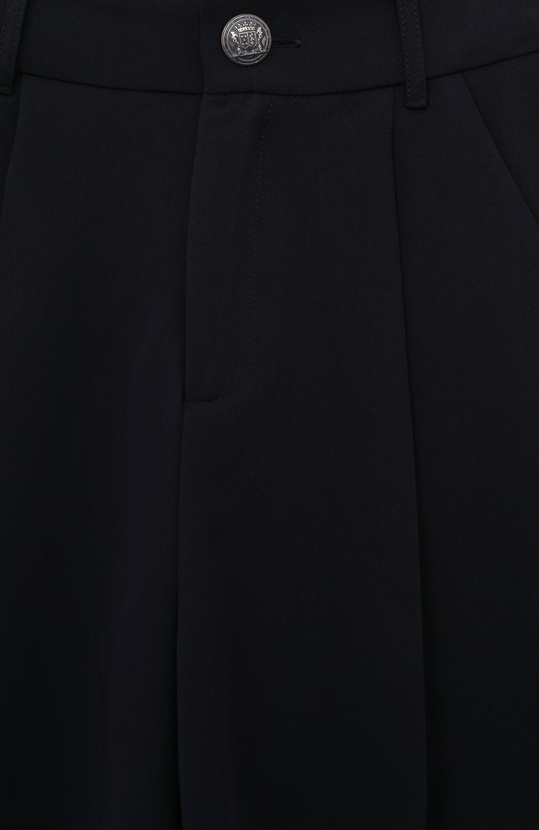 Детские шорты EIRENE темно-синего цвета, арт. FW242588/6/7A-8/9A | Фото 3 (Материал внешний: Синтетический материал; Материал подклада: Синтетический материал; Нос: Не проставлено; Девочки-школьная форма: Шорты; Случай: Формальный; Автом�атизация состава: Проставлено; Ростовка одежда: 7 лет | 122 см, 9 лет | 134 см, 8 лет | 128 см)