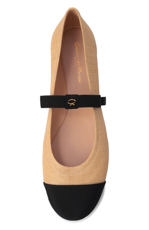 Текстильные балетки Gianvito Rossi G22376.05G0M.GGHBLLI Бежевый  G22376.05G0M.GGHBLLI Фото 6