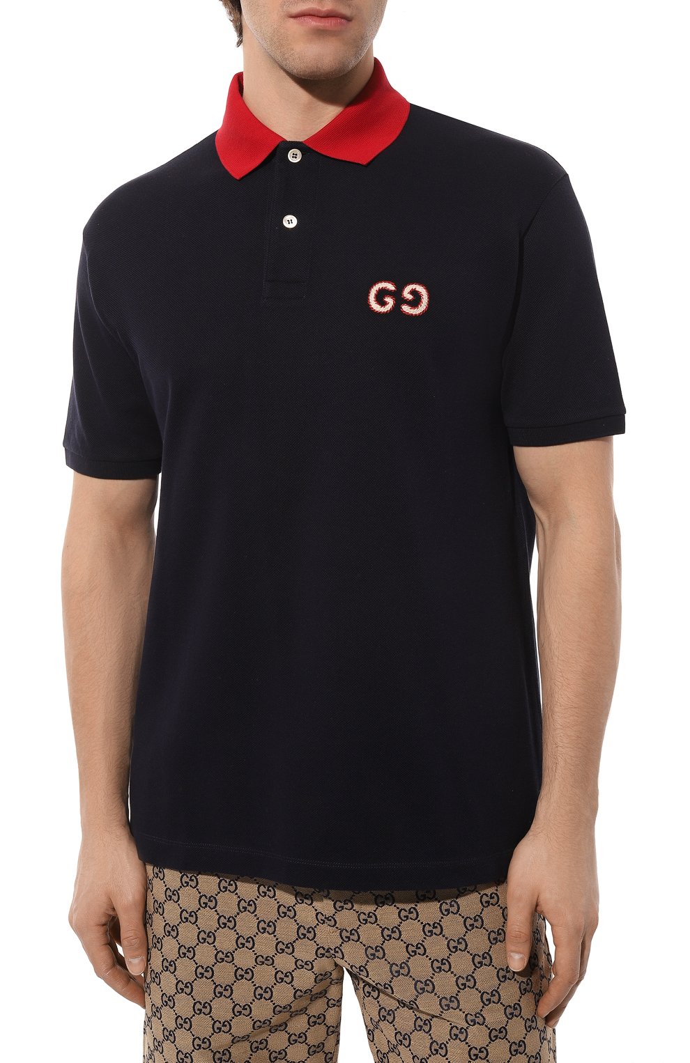 Хлопковое поло GUCCI, арт. 574086 XJA6C, фото 3