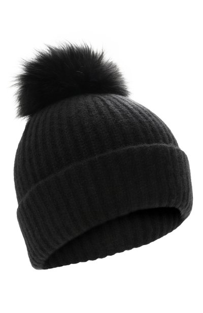 Кашемировая шапка с отделкой из песца YVES SALOMON, арт. 23WAA524XXMACA, фото 1