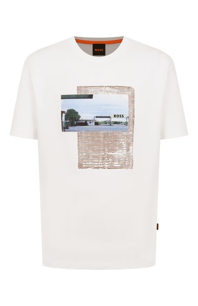 Мужская хлопковая футболка BOSS ORANGE, арт. 50539180