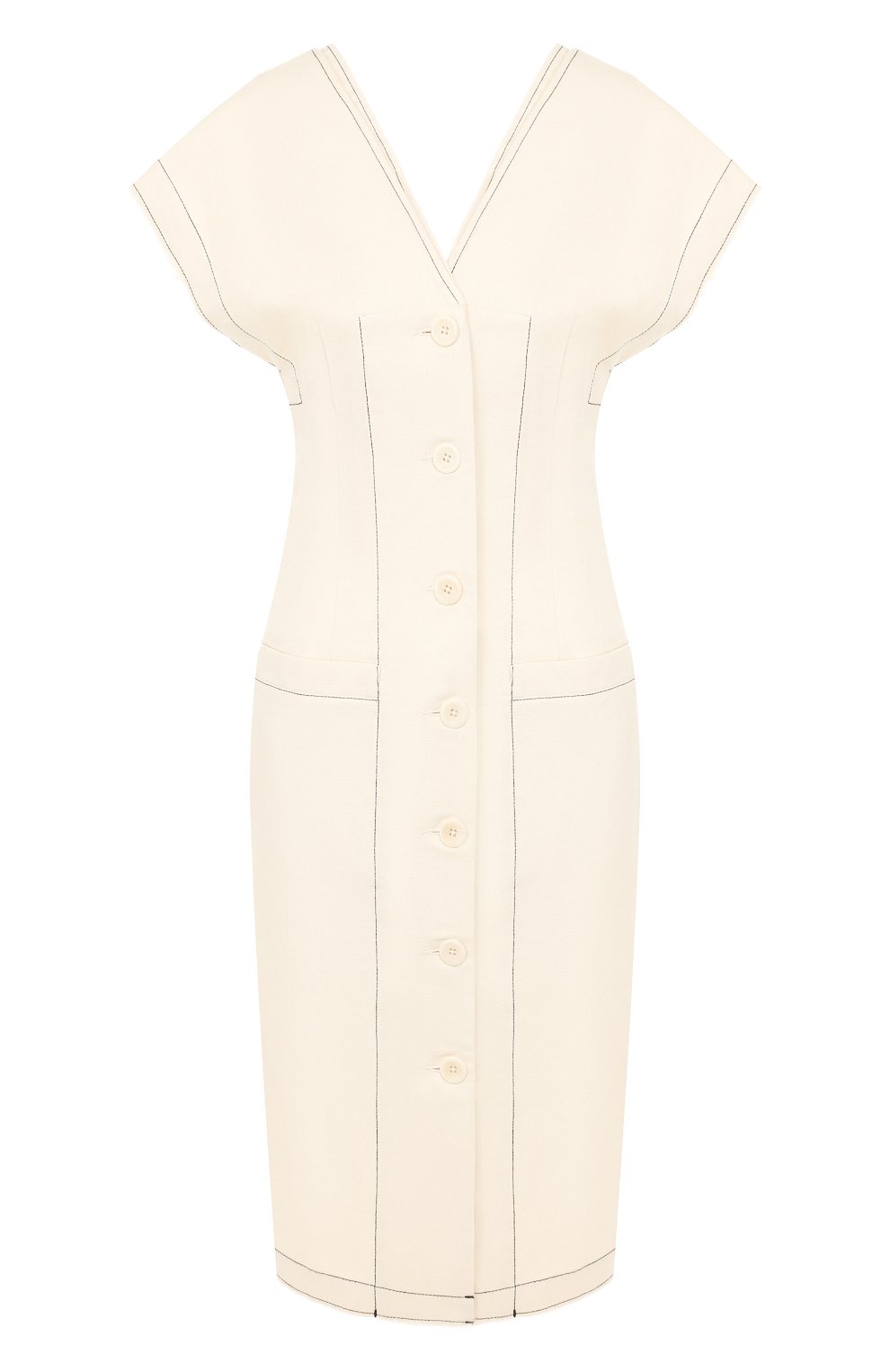 Платье из смеси хлопка и льна PROENZA SCHOULER WHITE LABEL, арт. WL2013054-AL001, фото 1