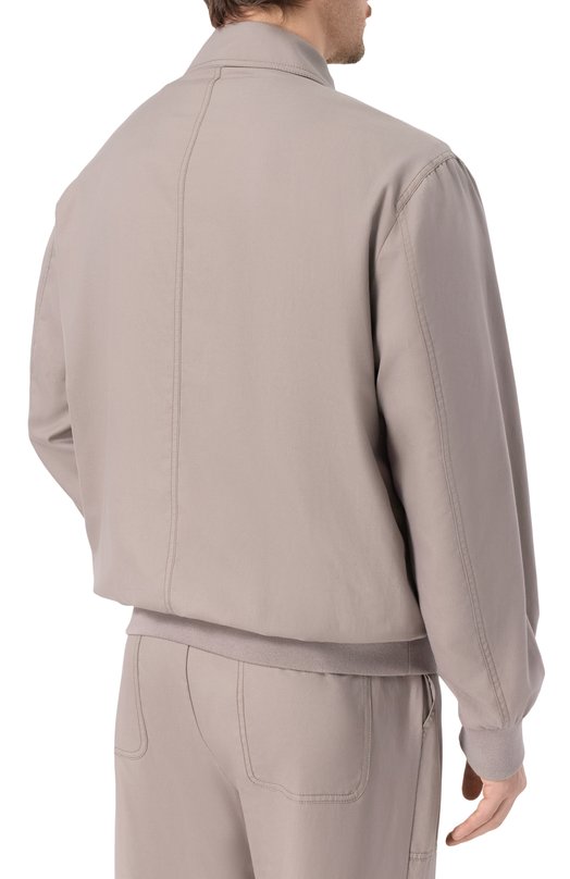 Бомбер из хлопка и шелка MVST 25E/X1P/0/0031/0207 Бежевый  25E/X1P/0/0031/0207 Фото 4