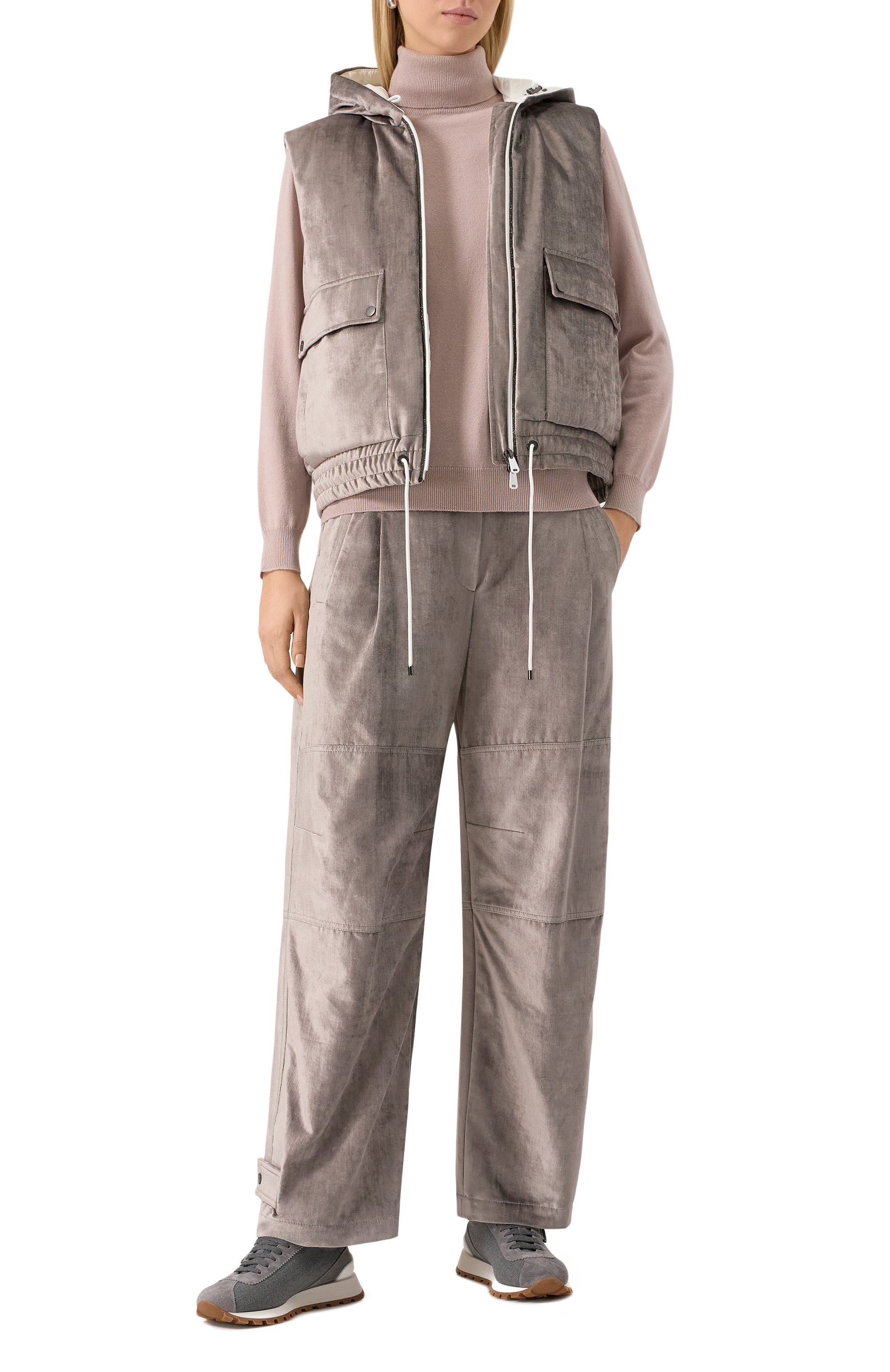 Бархатные брюки BRUNELLO CUCINELLI, арт. MD581P8808, фото 2