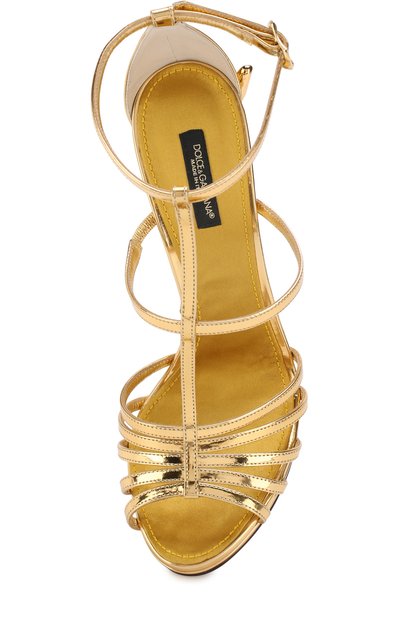 Босоножки keira из металлизированной кожи на фигурном каблуке DOLCE & GABBANA, арт. CR0599/AS586, фото 5